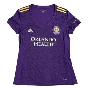 Adidas MLS Orlando City Soccer Women's Purple 2019 Replica Home Jersey. Size L